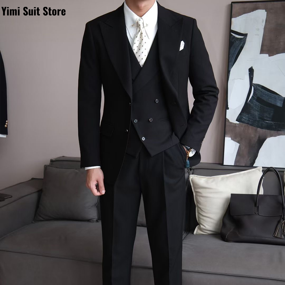 Men Formal Wear Modern - Conjuntos de trajes negros de alta