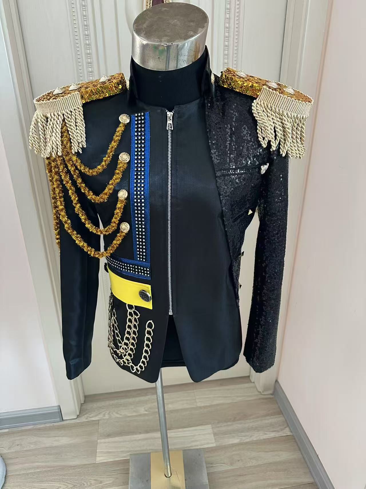 Men Formal Wear Dress - Nuevo Chaqueta real con borlas para
