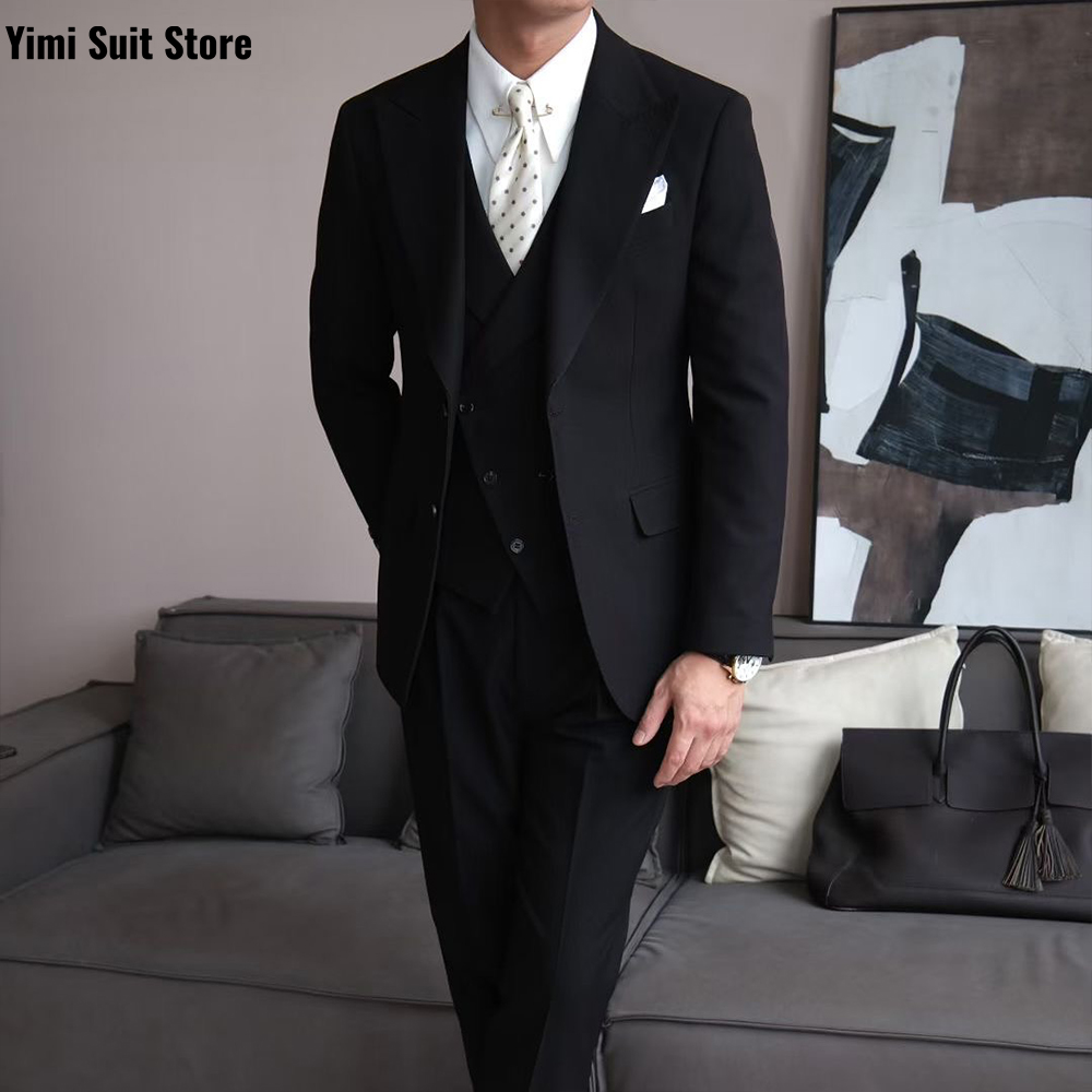 Conjuntos de trajes negros de  - Men Formal Wear Modern reseña y precio
