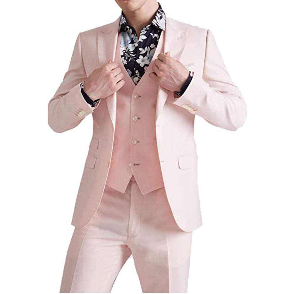 Trajes Rosados de Verano para  - Men Formal Wear Pink reseña y precio