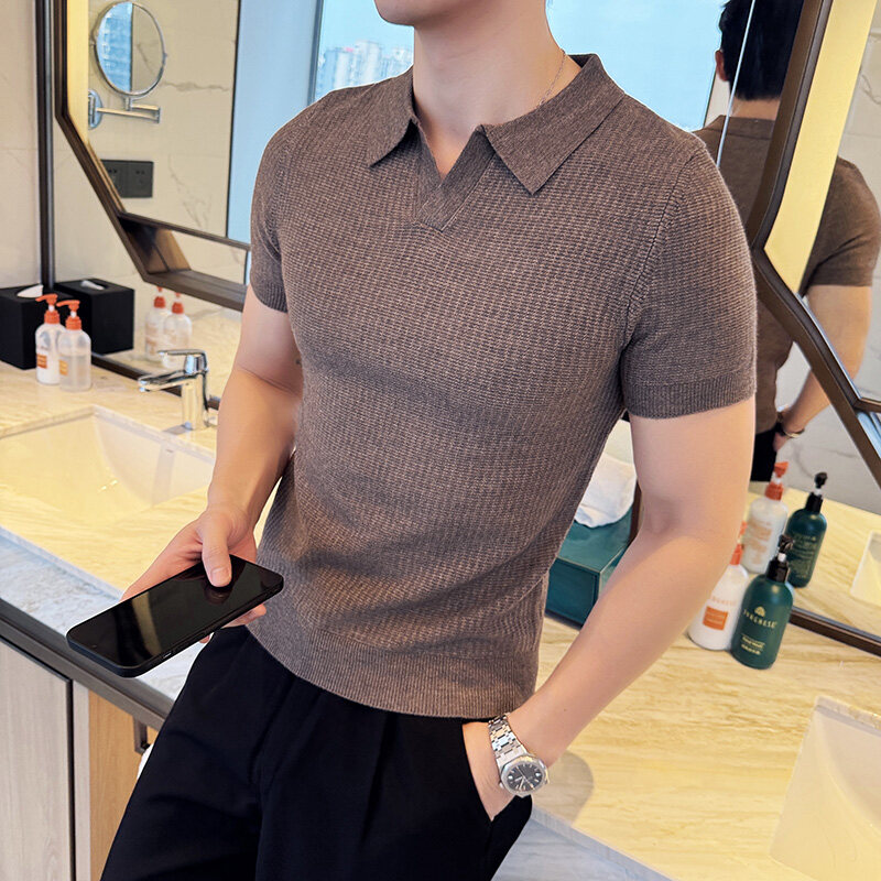 Suéter de punto jacquard con c - Men Formal Wear Modern reseña y precio
