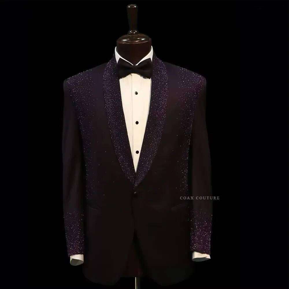Trajes formales morados con cr - Men Formal Wear Purple reseña y precio