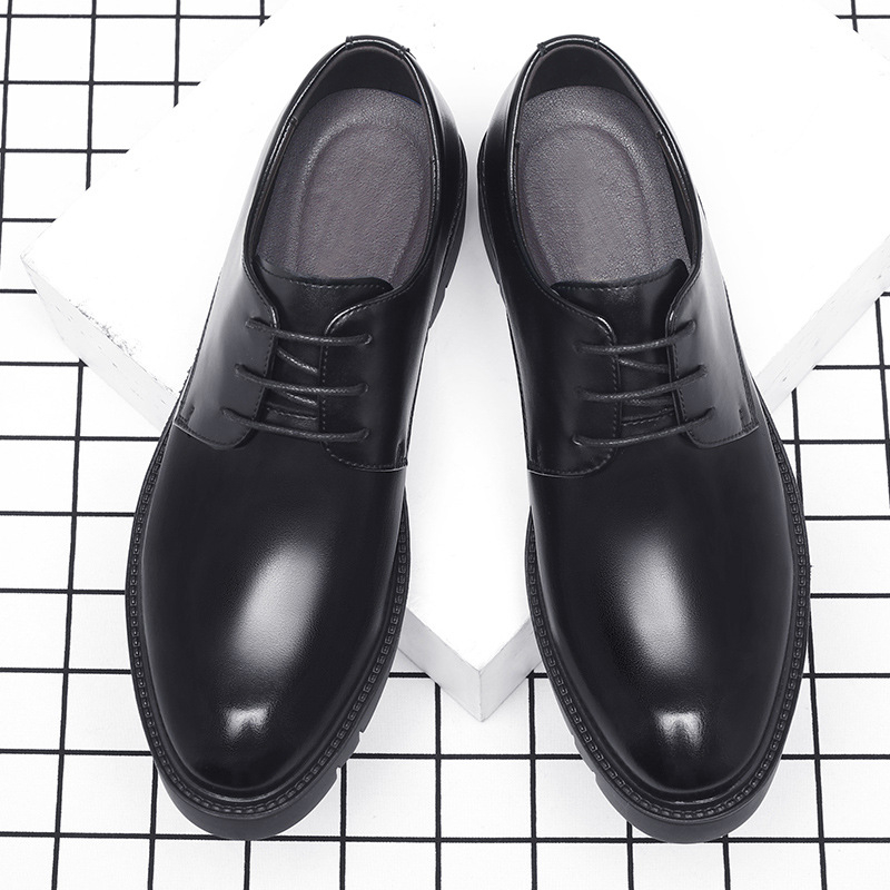 Zapatos de vestir de cuero neg - Men Formal Wear Dress reseña y precio