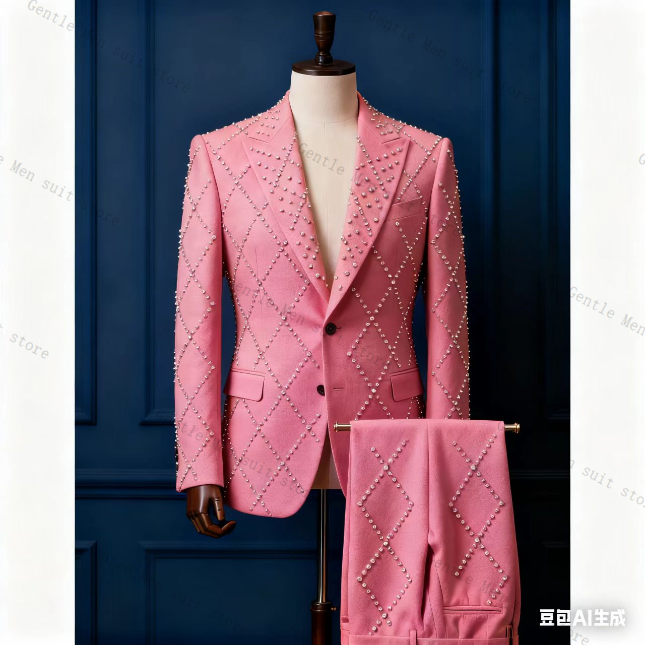 Conjunto de traje rosa para ho - Men Formal Wear Pink reseña y precio