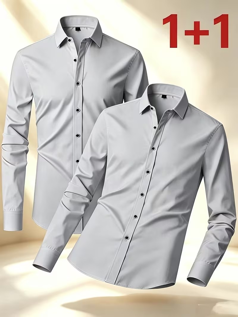 Camisa con Botones para Primav - Men'S Semi Formal Office Wear reseña y precio